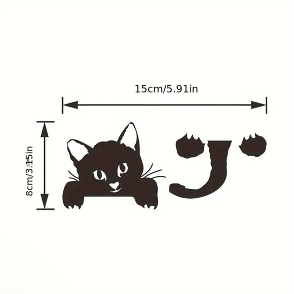 1pc Cat Switch Stickers, Decorative Room Bedroom Living Room Switch Stic… - Picture 3 of 5